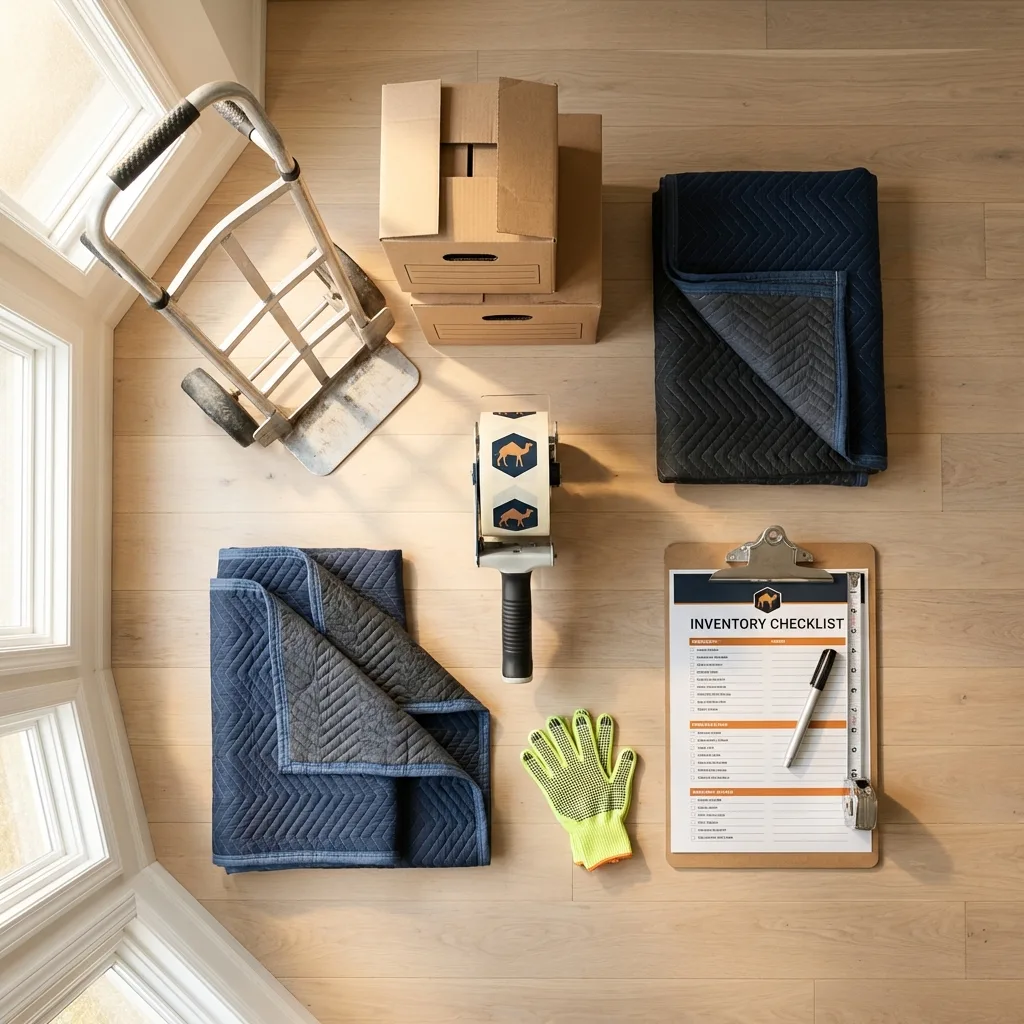Professional moving supplies and packing materials layout for Toppenish residential relocations